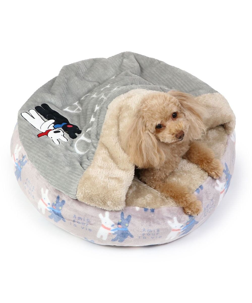 PET PARADISE リサとガスパール 丸型寝袋 遠赤外線 《であい柄》 60cm 