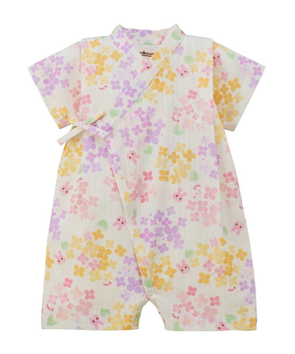 MIKI HOUSE HOT BISCUITS 総柄 ベビー甚平オール ギフトセット【BOX付き】 