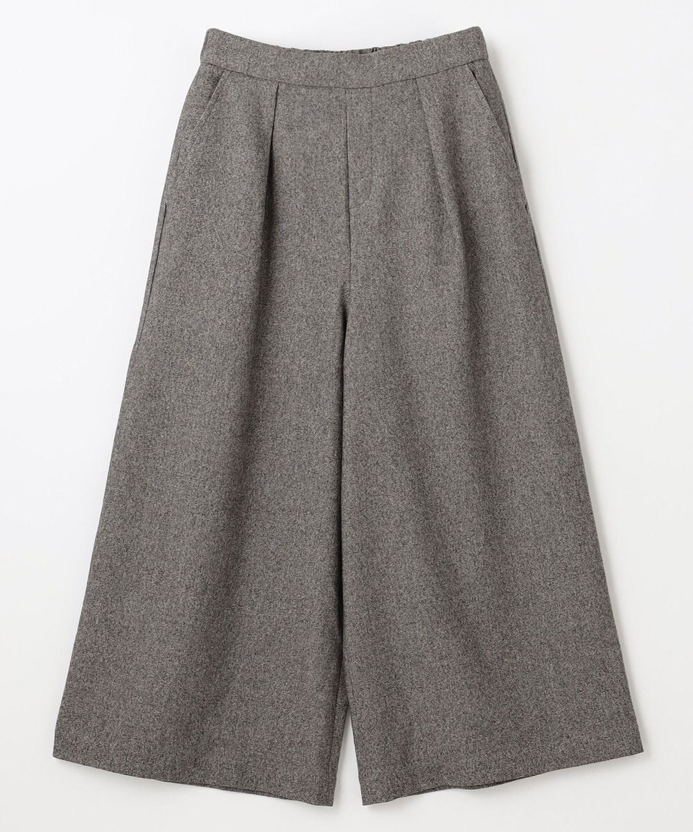 ANY 【洗濯機可/ウエストゴム】ライトツイードワイドパンツ 