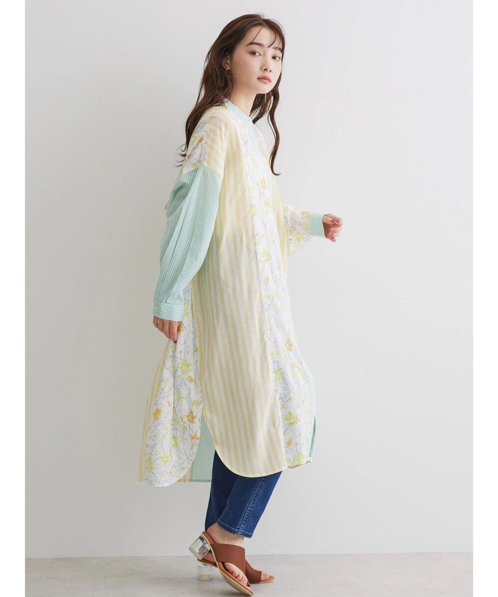 AMERICAN HOLIC Ｆｌｏｗｅｒ　×　Ｓｔｒｉｐｅシャツチュニック 