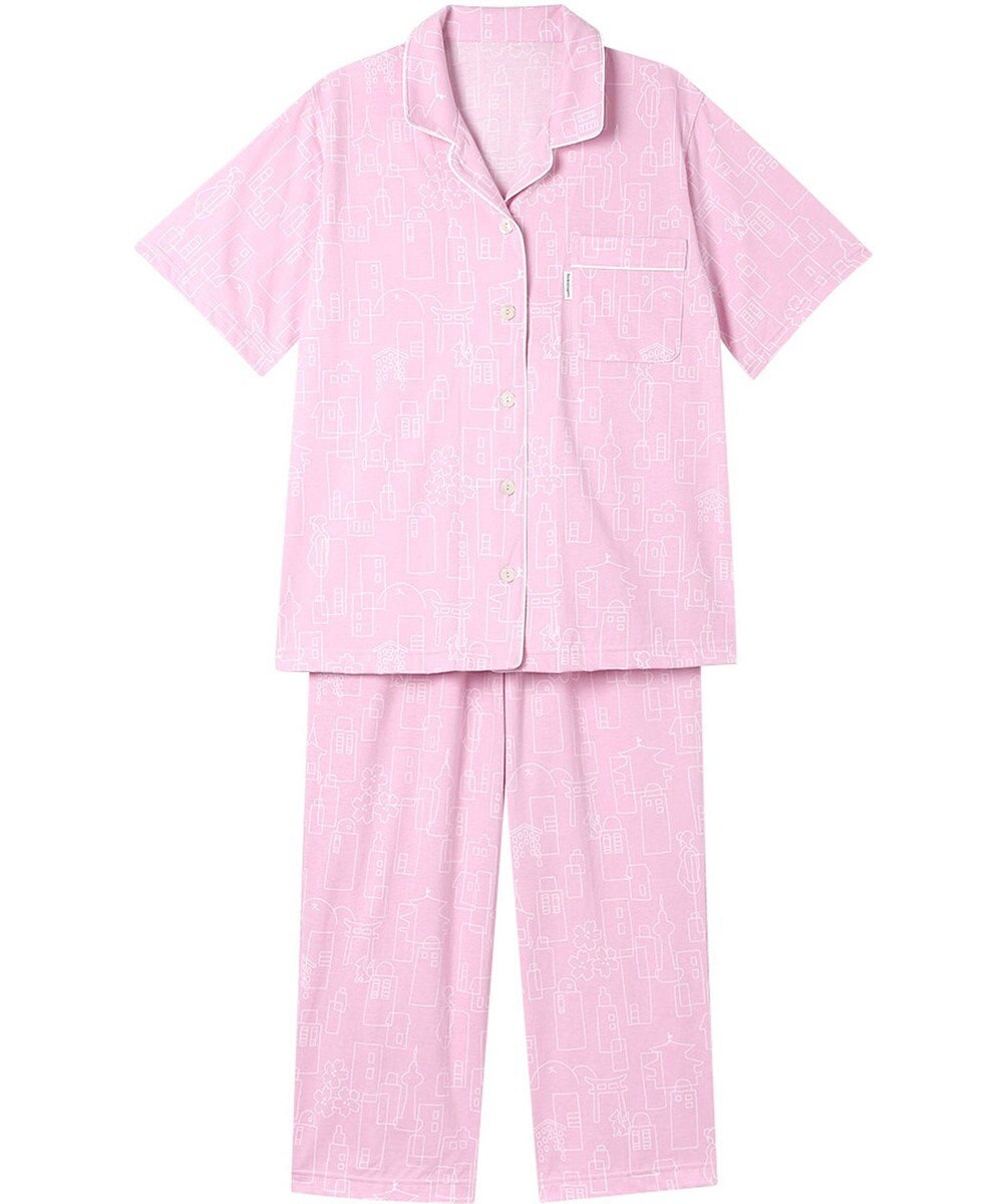 ワコール／睡眠科学 パジャマ 5分袖 半袖 8分丈 綿100%(本体) 天竺素材 レディース YDT152 睡眠科学／ワコール 