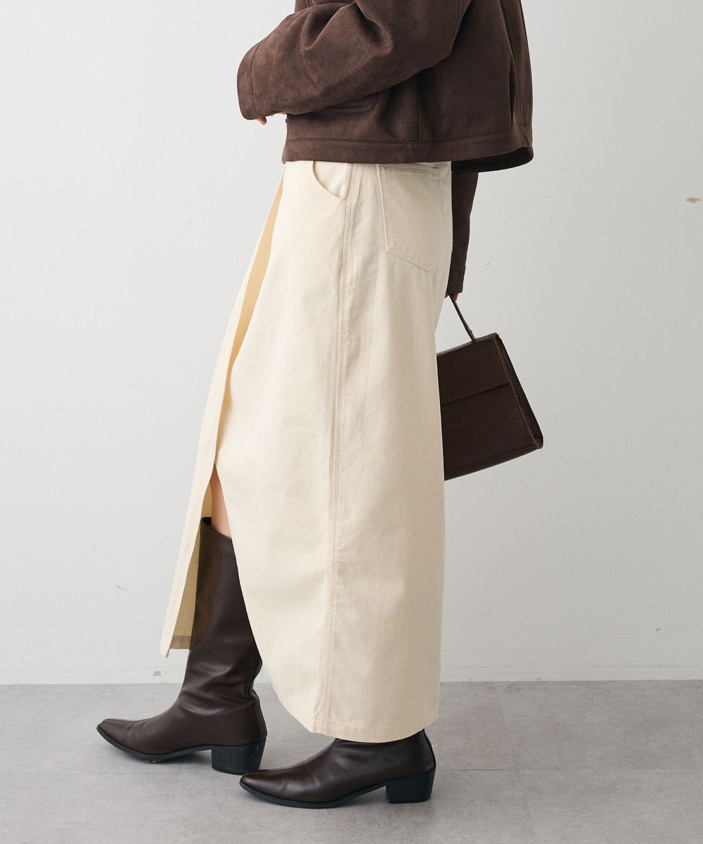 CRAFT STANDARD BOUTIQUE ラップ風デニムスカート 