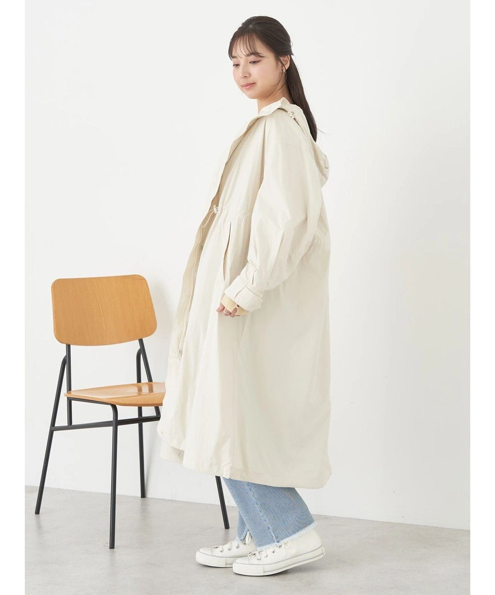 earth music&ecology テックフードロングコート 