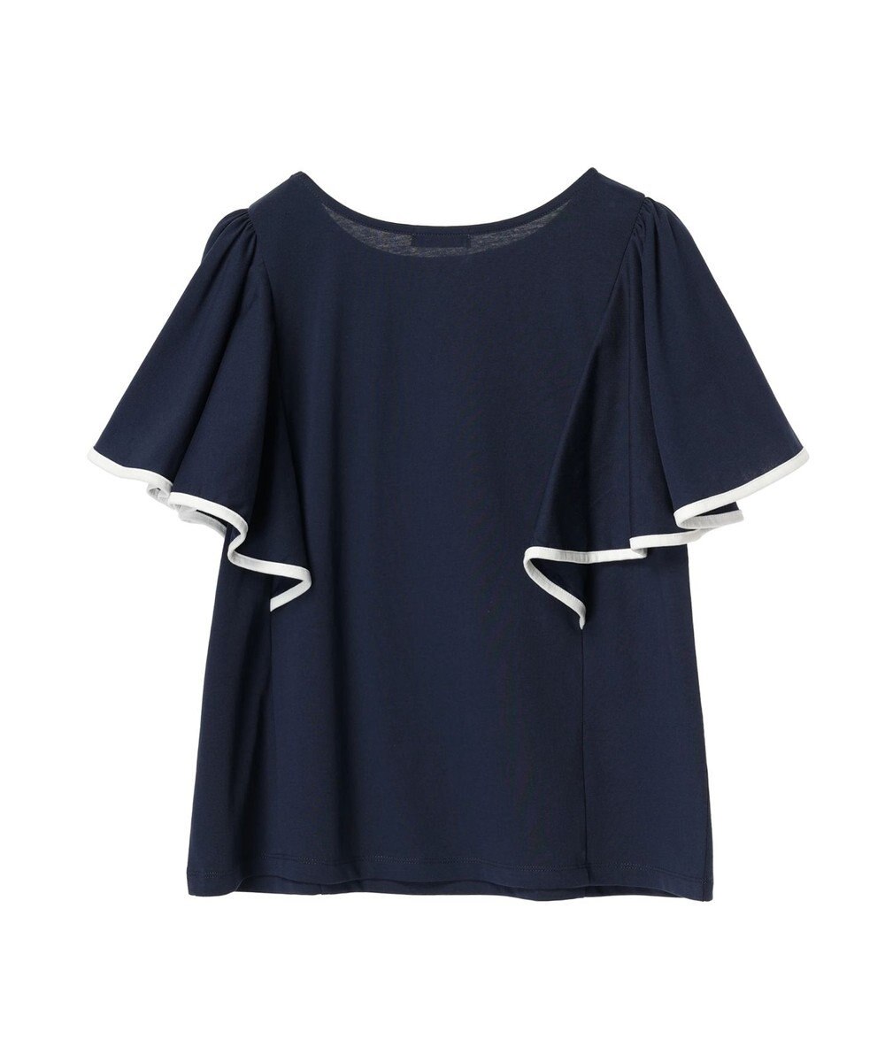 earth music&ecology パイピングフレアスリーブカットソー 