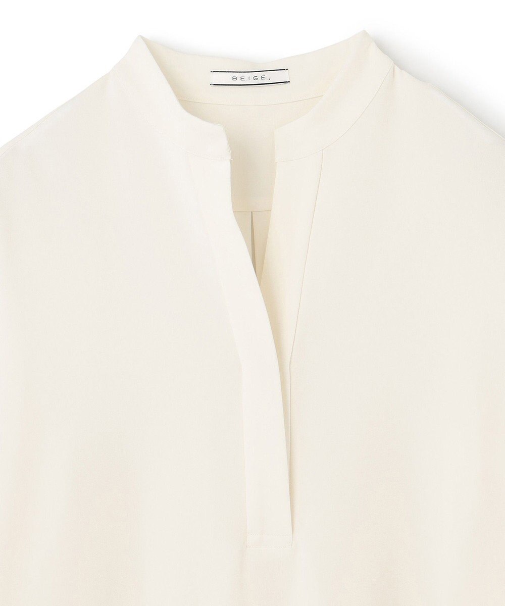 BEIGE， 【洗える】RUE / クロスオーバーVネックワンピース 