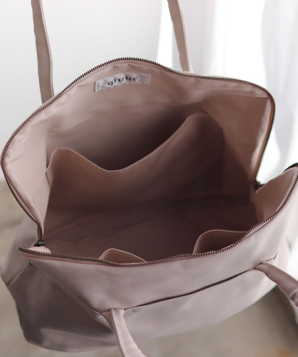 AND WOOL スミレの押し花刺繍バッグ big size 