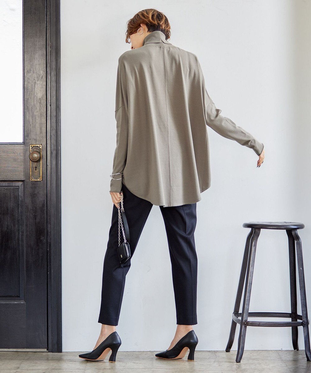 ICB 【洗える・WEB限定カラーあり】 ウールミルドサキソニー テーパードパンツ 