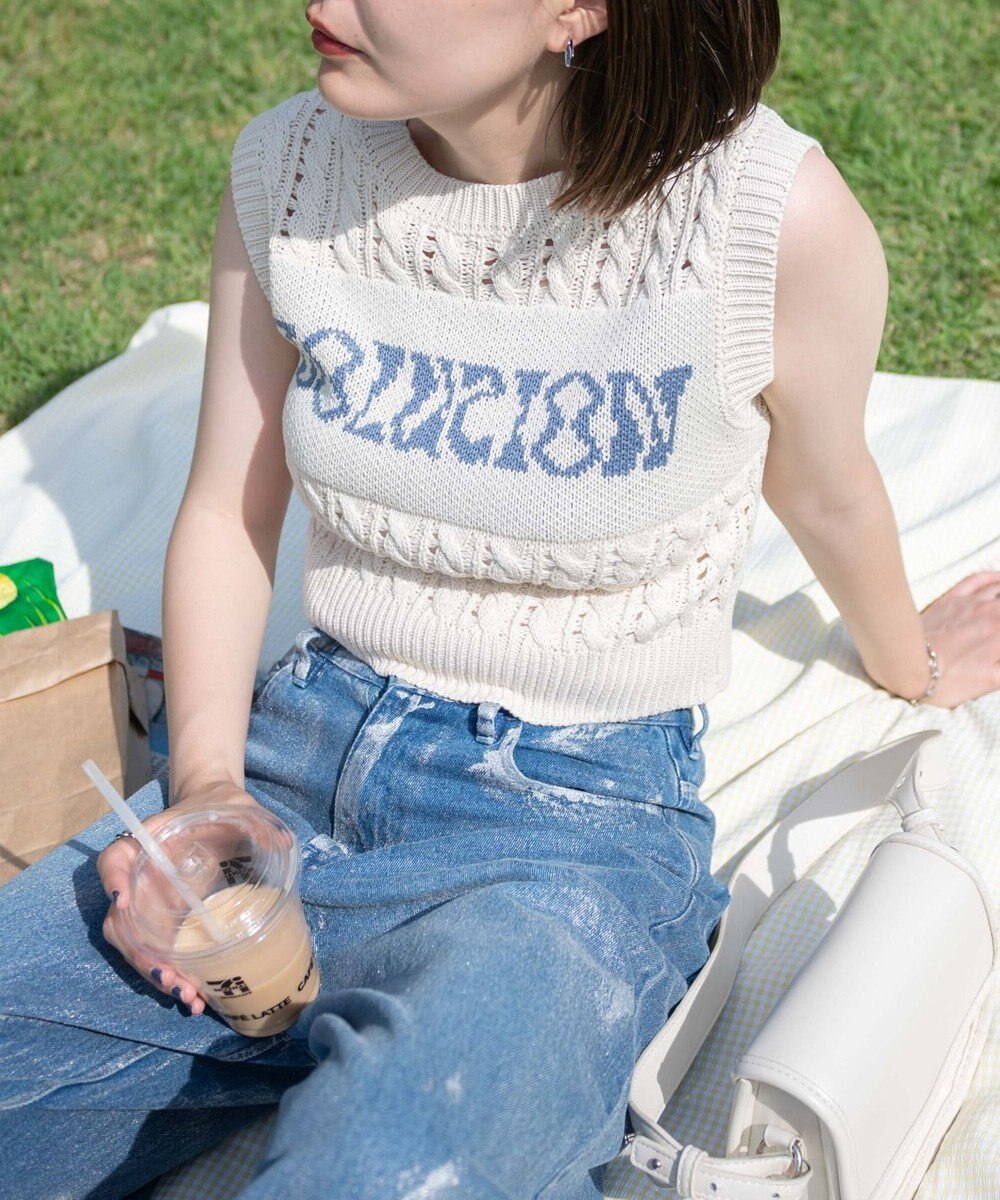 WEGO ロゴケーブルメッシュベスト 