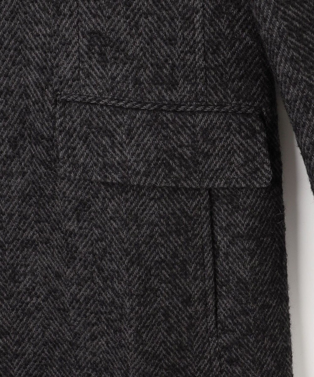 JOSEPH ABBOUD 【キングサイズ・尾州産カシミヤブレンド×アルパカ混素材】カシミヤブレンドアルパカヘリンボン チェスターコート 