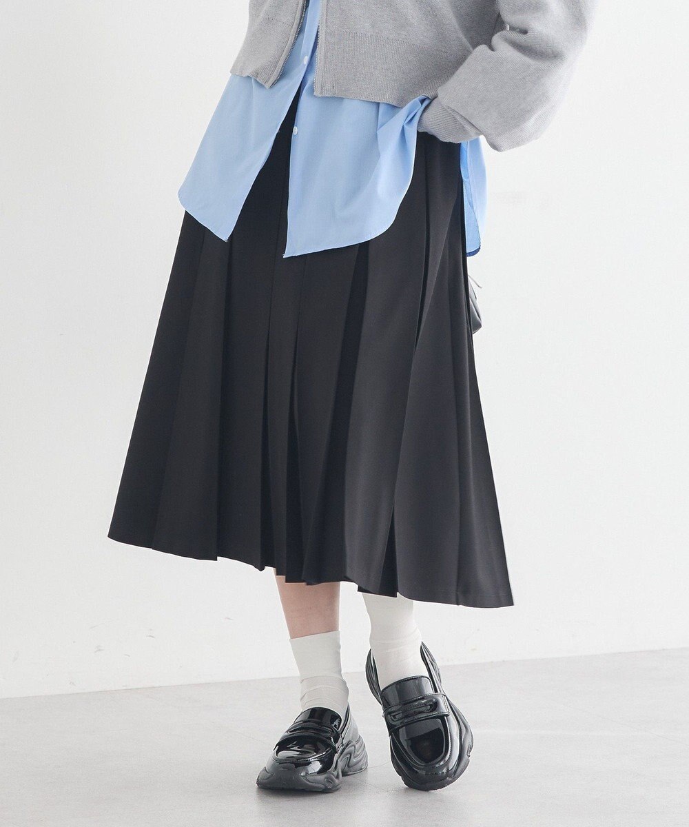 earth music&ecology タックプリーツミディスカート 