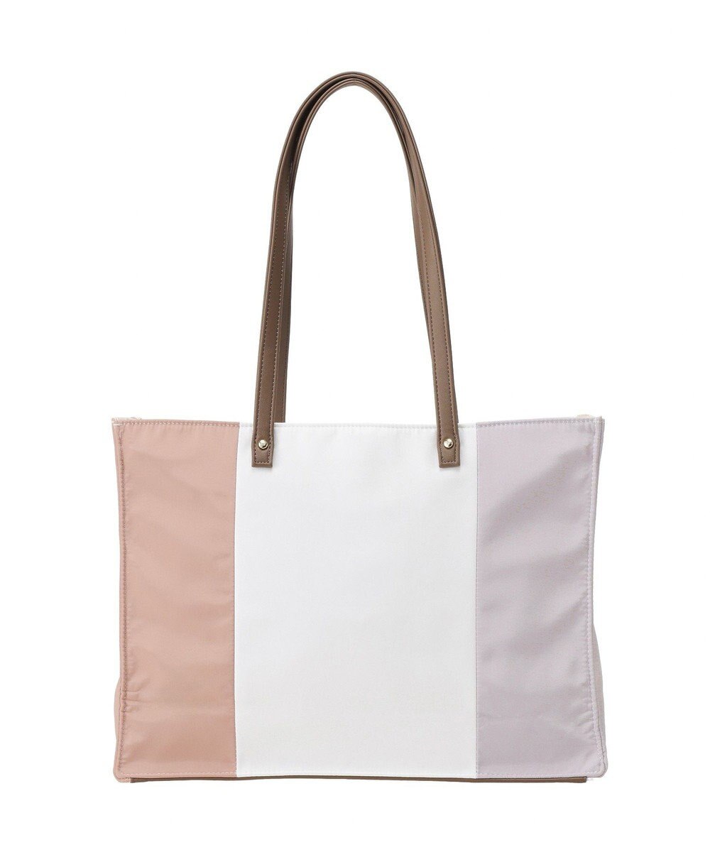 Maison de FLEUR トリコロールスクエアトートバッグ 