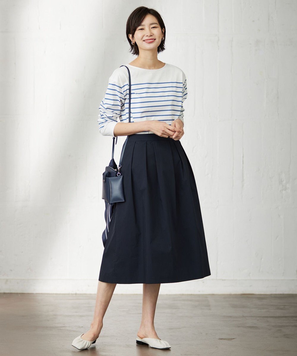 J.PRESS LADIES ストライプ プリント 剣先 スカーフ 