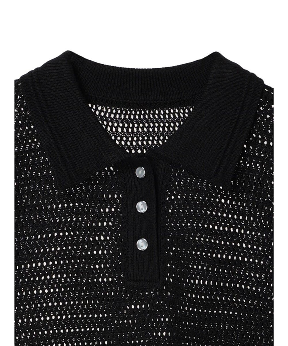 earth music&ecology ラインポロニットプルオーバー 