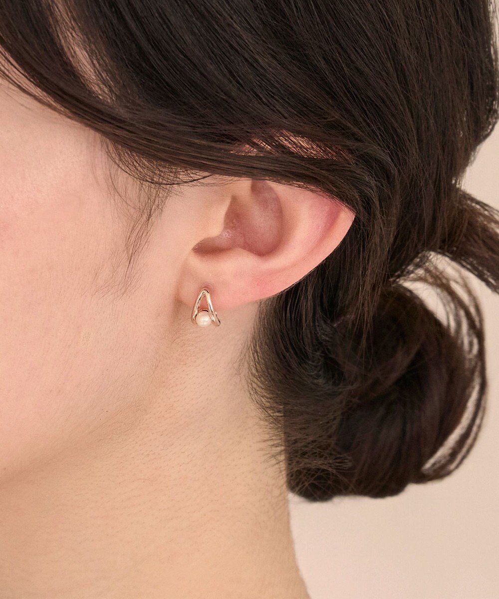 Phoebe 〈金属アレルギー対応〉ドロップパールセラミックポストピアス 