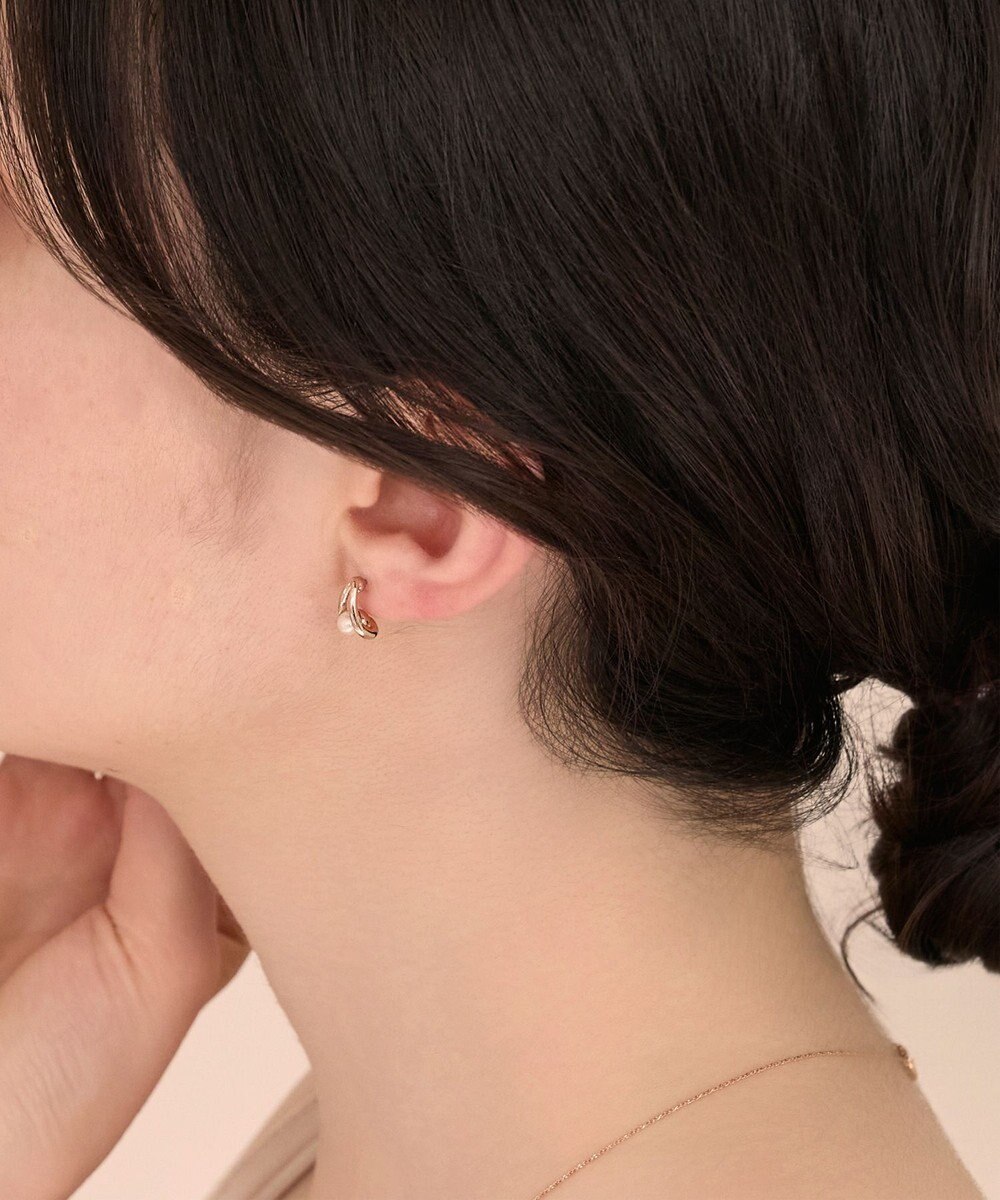 Phoebe 〈金属アレルギー対応〉ドロップパールセラミックポストピアス 