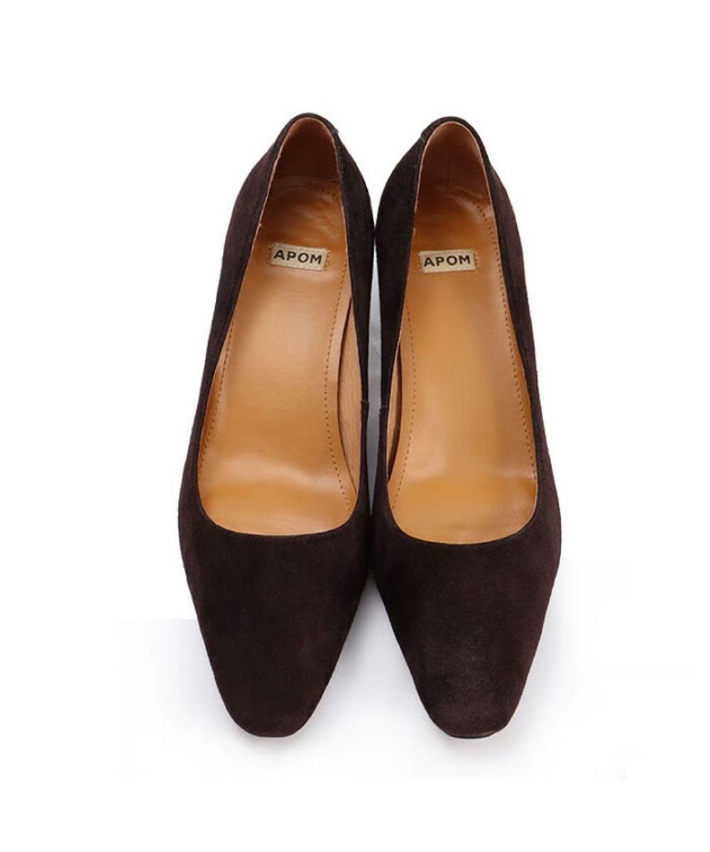 APOM スクエアトゥプレーンパンプス50 