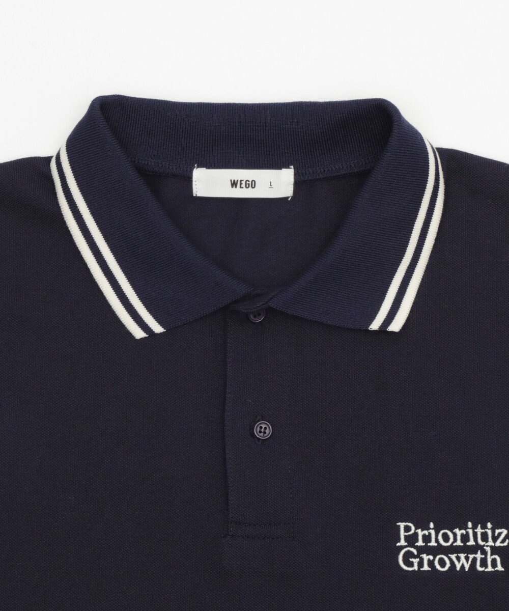 WEGO 【ユニセックス着用ITEM/MLサイズ展開】ワンポイント刺繍カノコポロ（SS） 