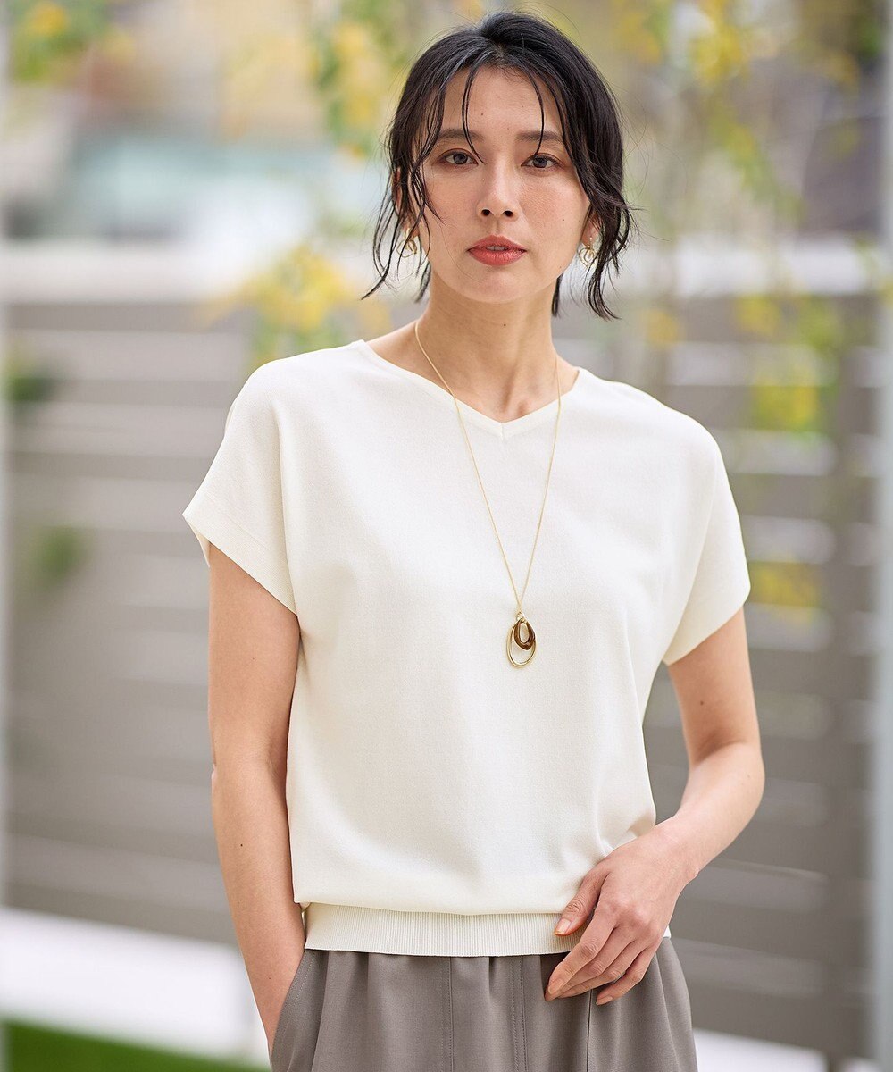 ANY L ハーフスリーブニット 