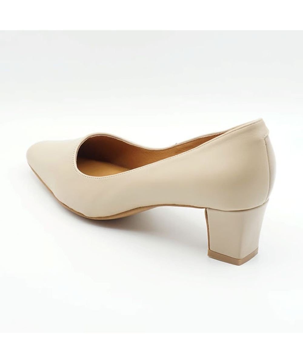 APOM スクエアトゥプレーンパンプス50 