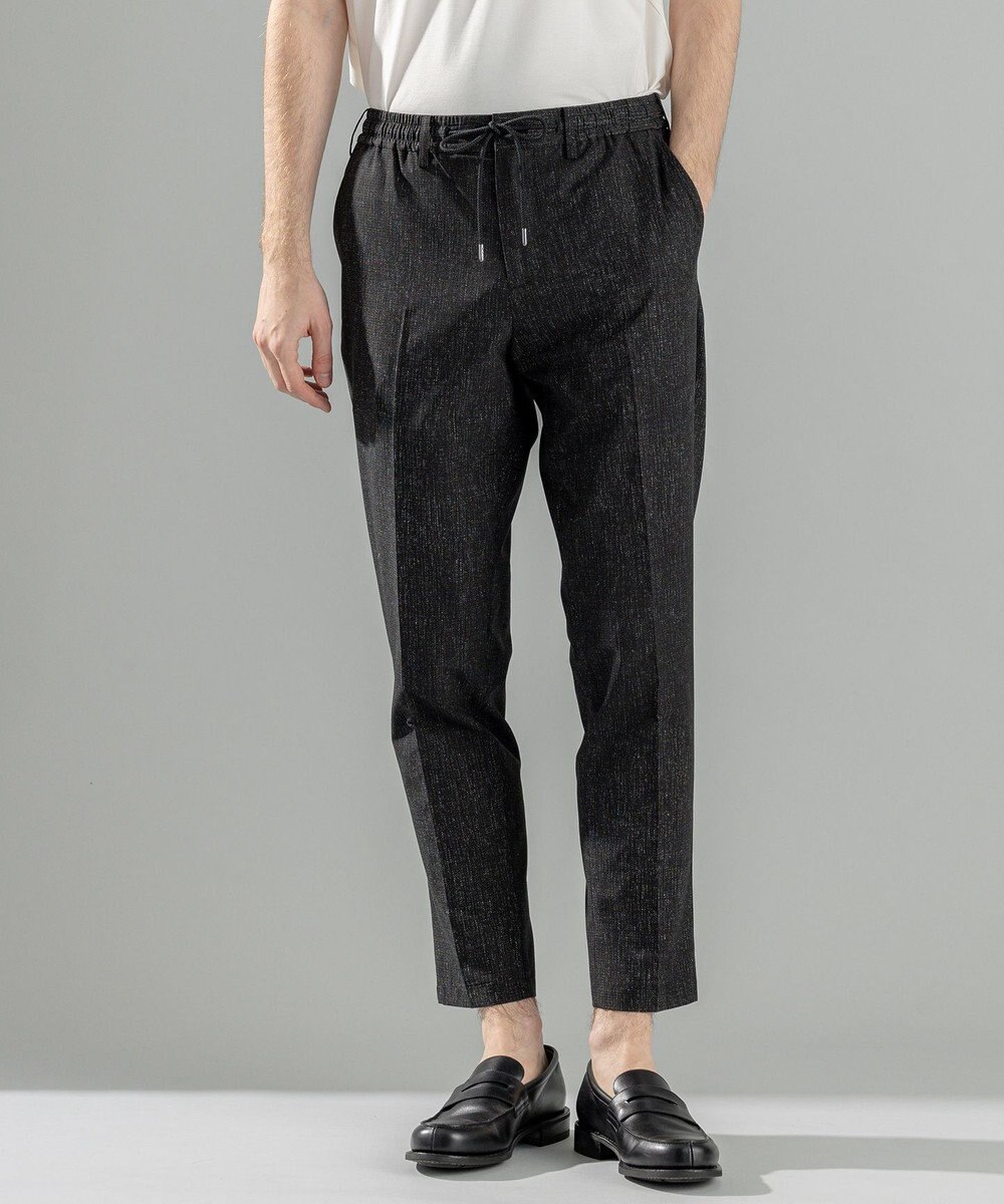 JOSEPH HOMME 新型・新柄【洗える/ストレッチ/シワになりにくい/セットアップ対応可】クールドッツストレッチ ドロスト付テーパードパンツ / PEGG CONVERTIBLE 