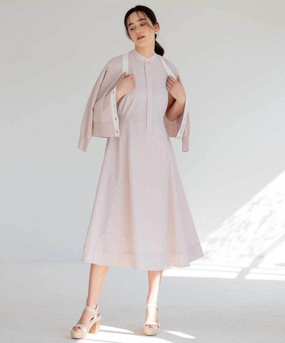 組曲 S 【WEB限定カラー・洗える】サッカーストレッチ ワンピース 