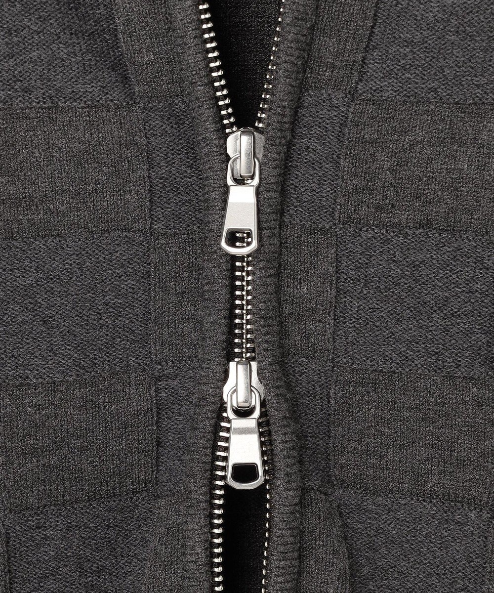 J.PRESS MEN 温かさと軽さの快適素材【ストレッチ / イージーケア】【FLEX YARN】リンクスフルジップ  ニットカーディガン 