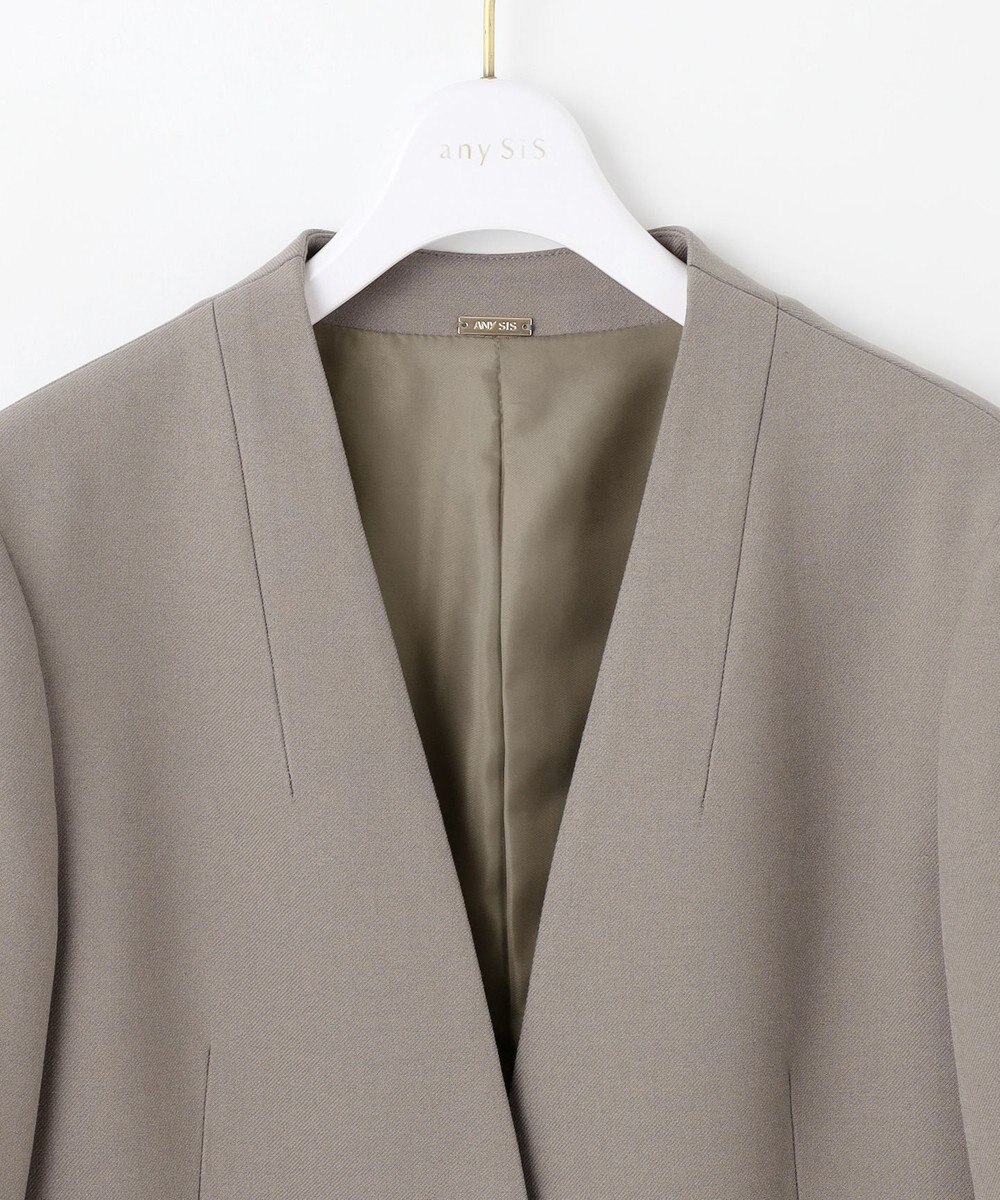 ANY SIS ビューティサーモ2WAYストレッチ ノーカラージャケット 