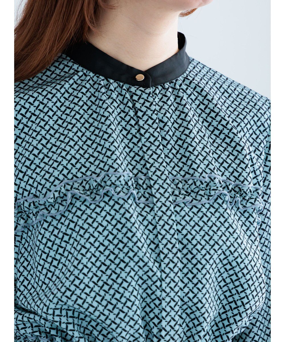 Te chichi バイカラーシャーリングワンピース 