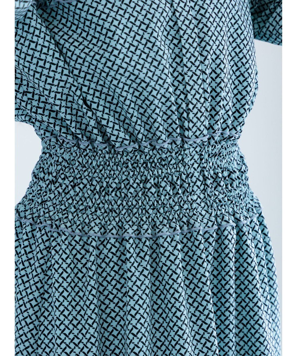 Te chichi バイカラーシャーリングワンピース 