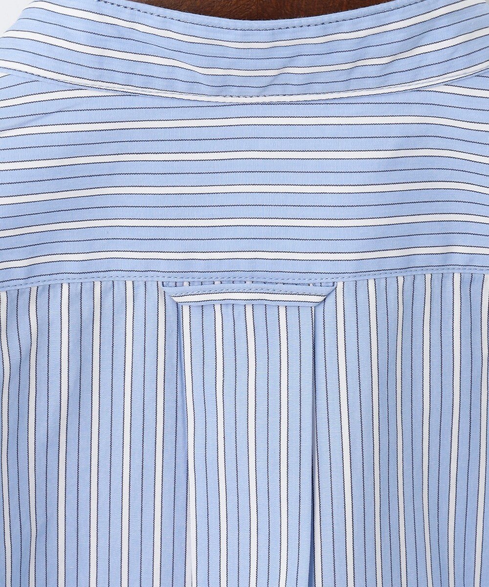 J.PRESS MEN 【WEB限定】ポプリンストライプ バックブルバンドカラーシャツ 