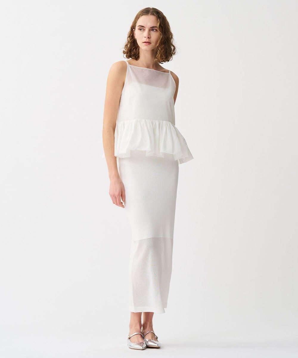 uncrave 【久慈暁子さん着用】シアーニット Iラインスカート 