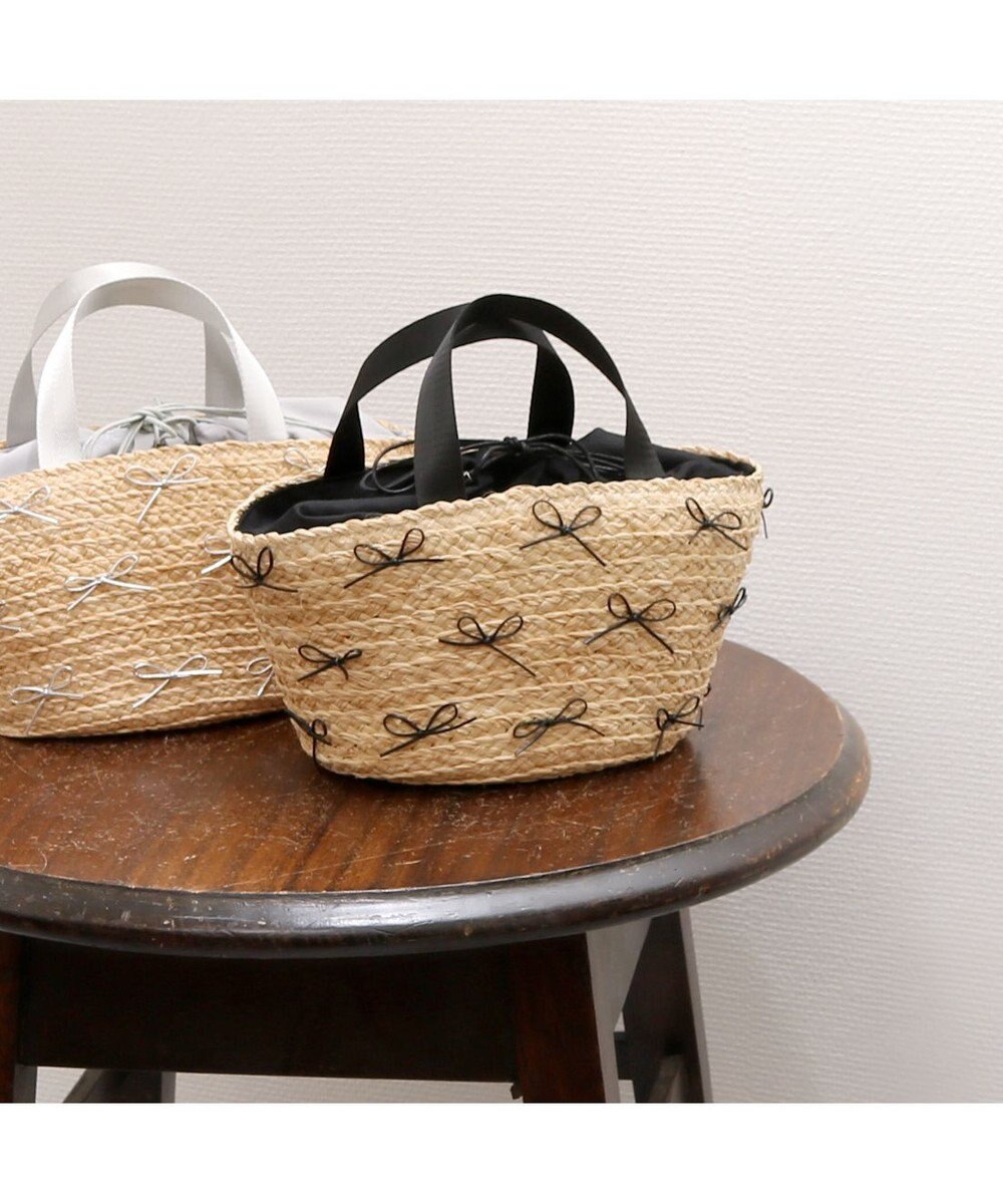 UNBILLION カカトゥ kakatoo / ラフィアブレードリボンバッグ カゴバッグ 