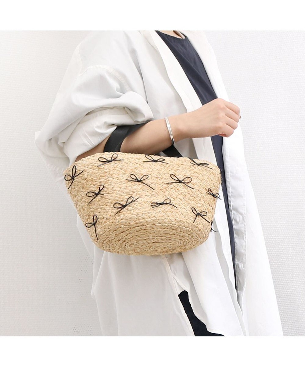 UNBILLION カカトゥ kakatoo / ラフィアブレードリボンバッグ カゴバッグ 