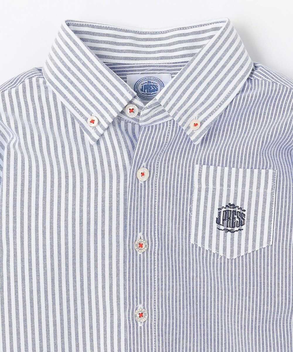 J.PRESS KIDS 【100-130cm】オックスフォード ストライプコンビシャツ 