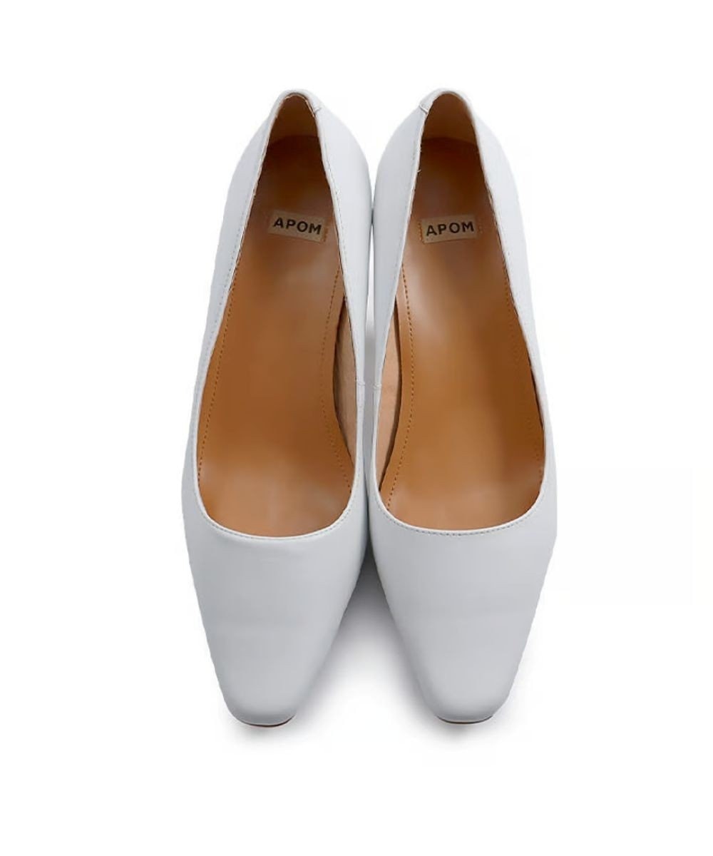 APOM スクエアトゥプレーンパンプス50 