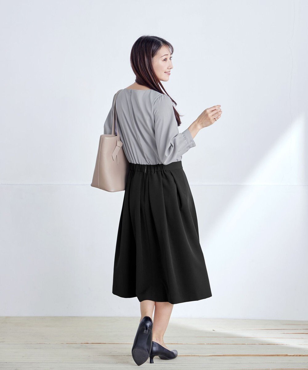 Tiaclasse L 【ダブルクロス】シフォンドッキングワンピース 