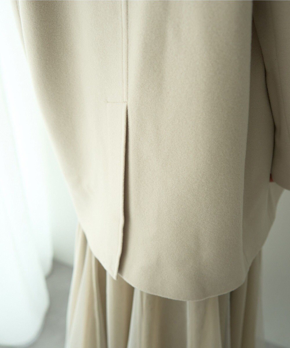 YECCA VECCA ウール混ミドル丈Pコート 