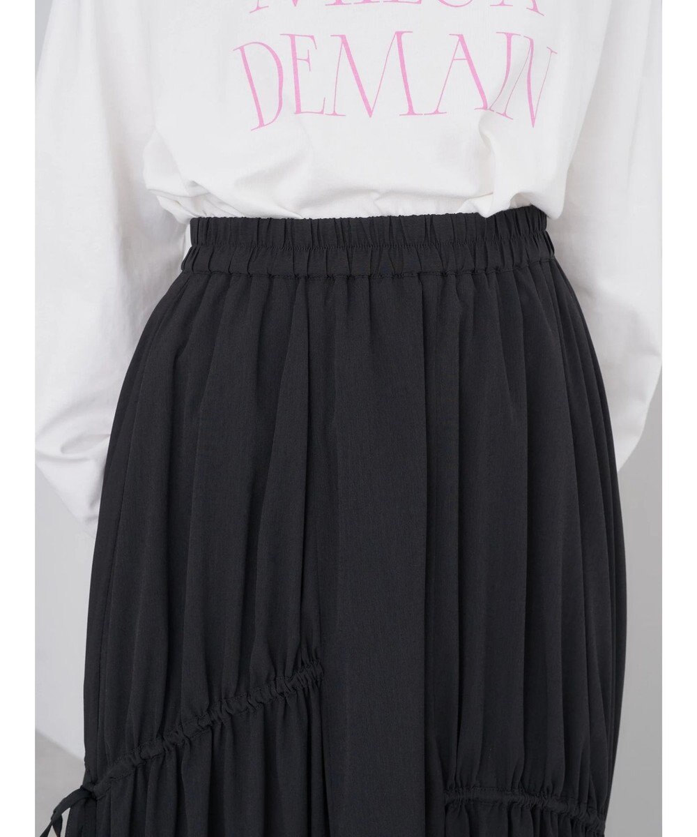 earth music&ecology ドロストギャザーフレアスカート 