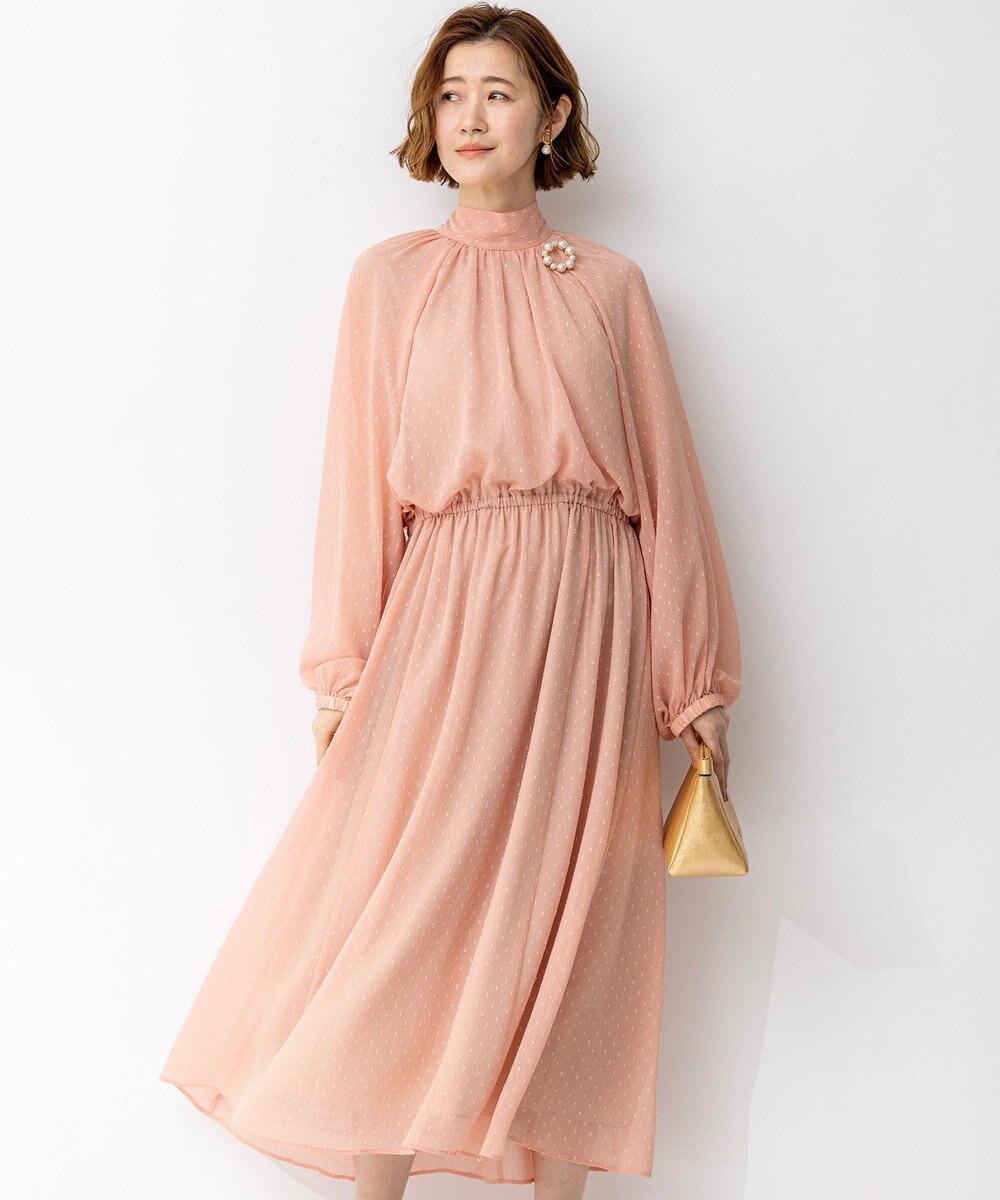 23区 【APPLAUDIR】ドットクレープシフォン ドレス 