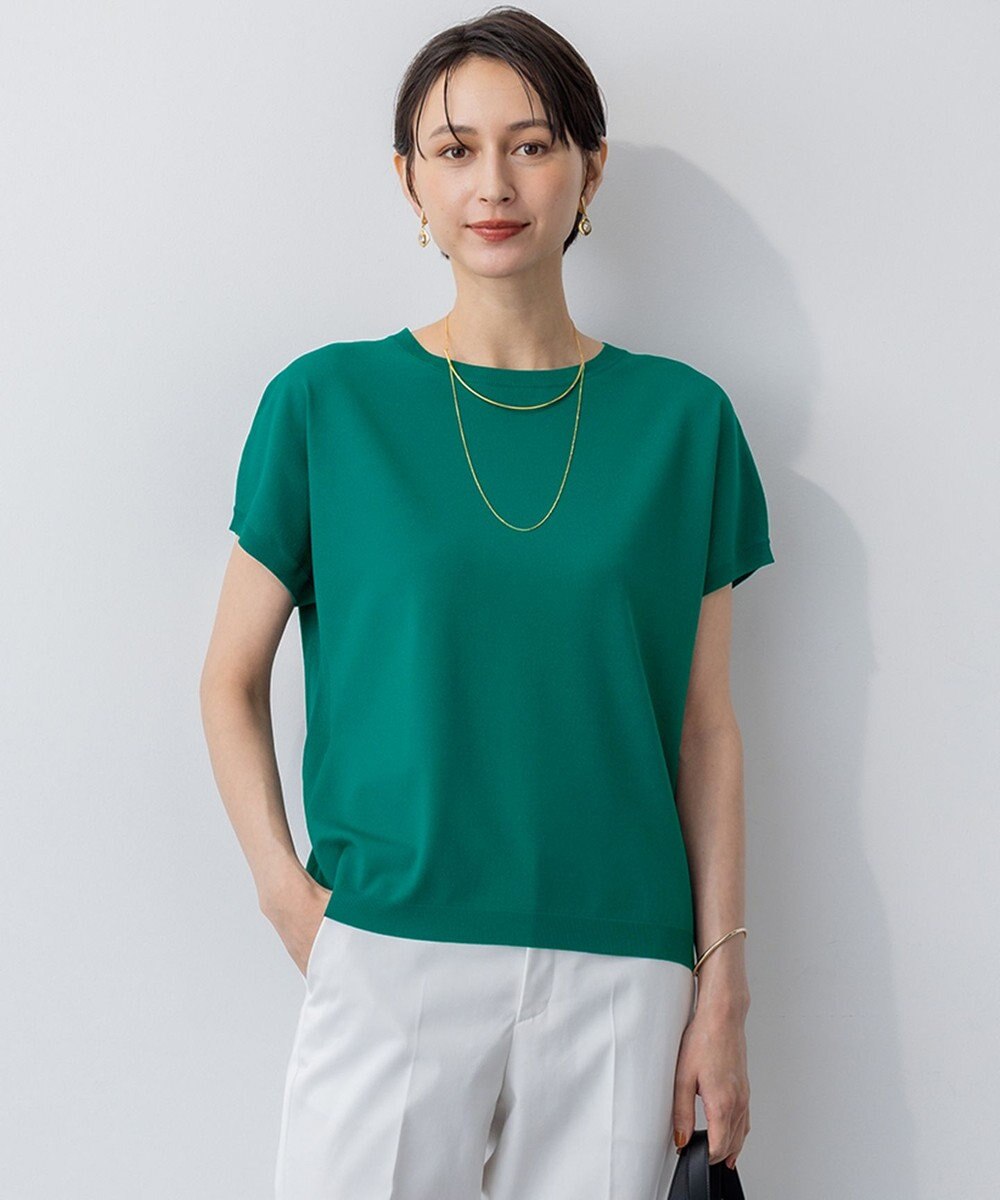 23区 L 【新色追加/洗える】レーヨンポリエステルストレッチ プルオーバー ニット 