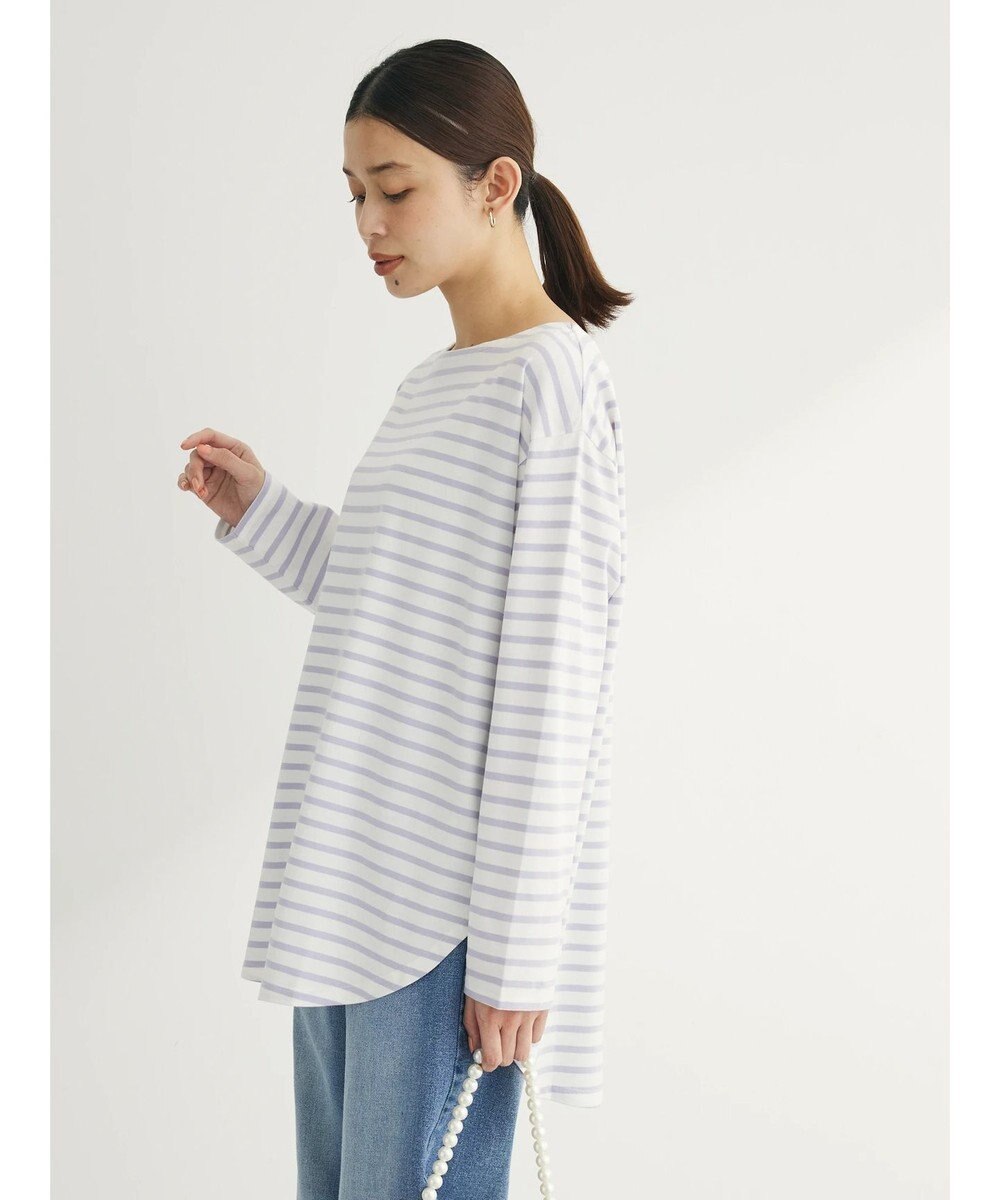 Green Parks ラウンドボーダーリラックスプルオーバー 