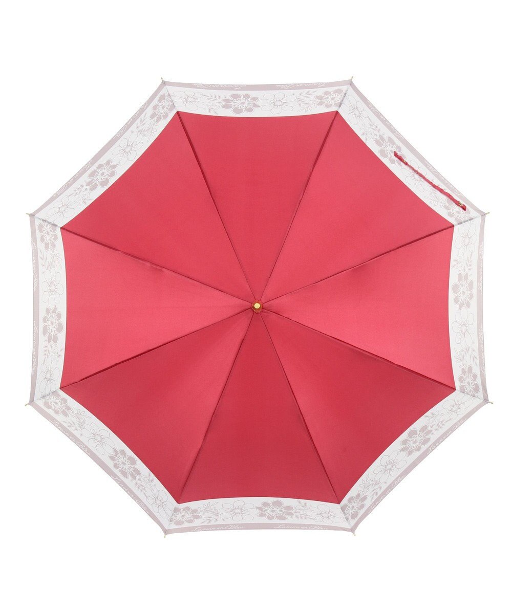 MOONBAT LANVIN en Bleu 【耐風】長傘 サテンプリントフラワー 