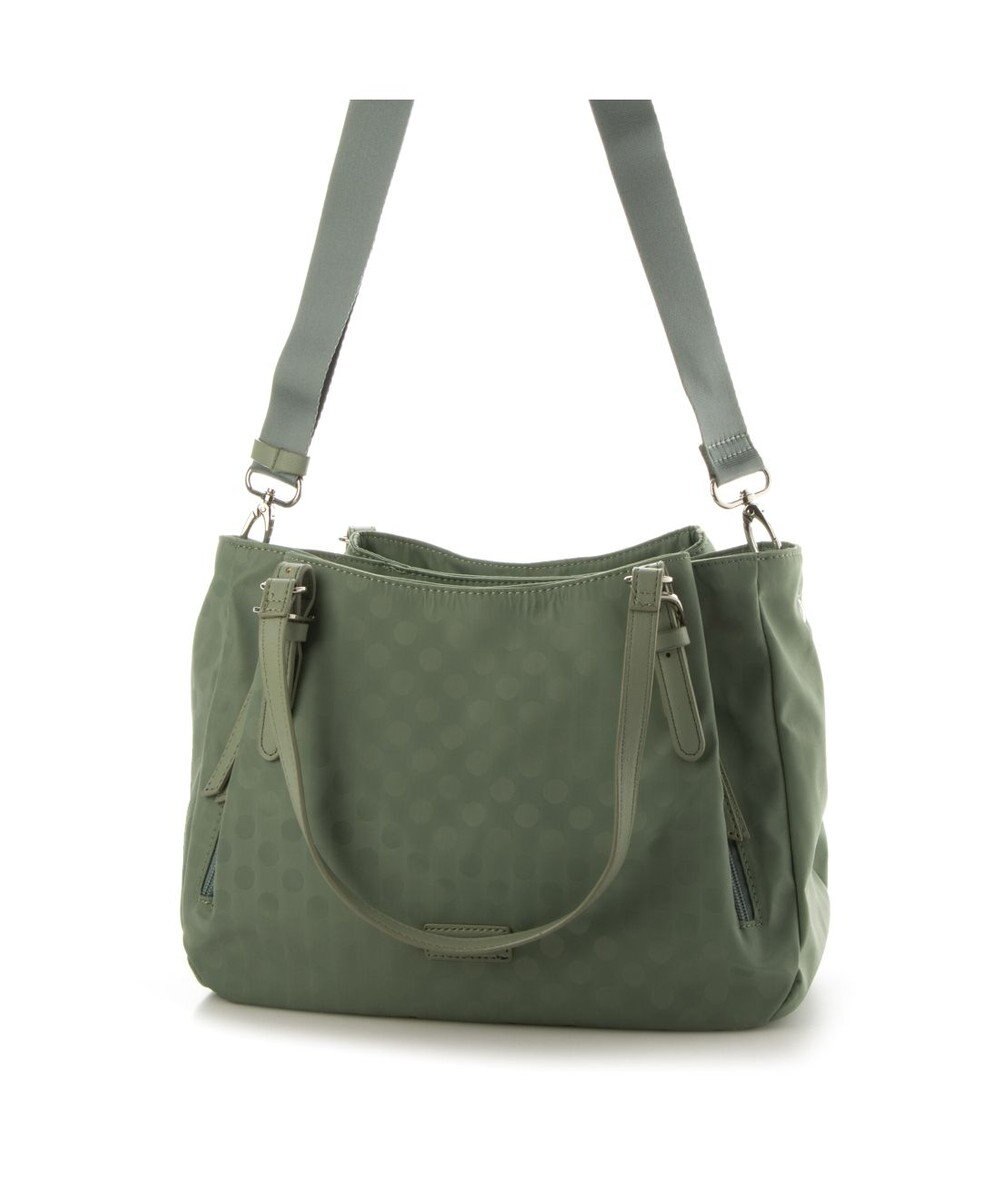 Y'SACCS ポーチ付きドットジャカードトート 