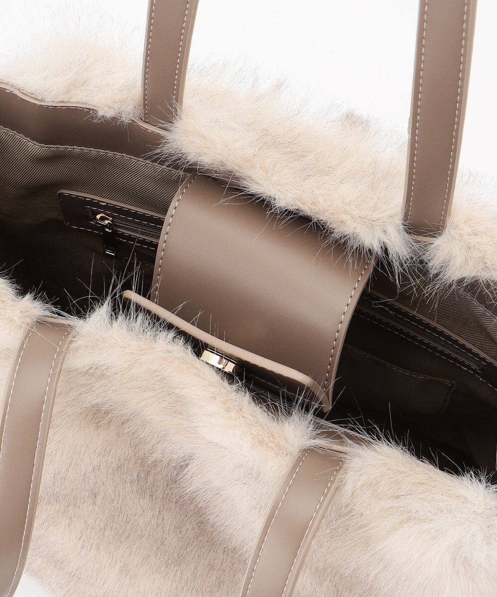 自由区 【カタログ掲載】ファーコンビ トートバッグ 