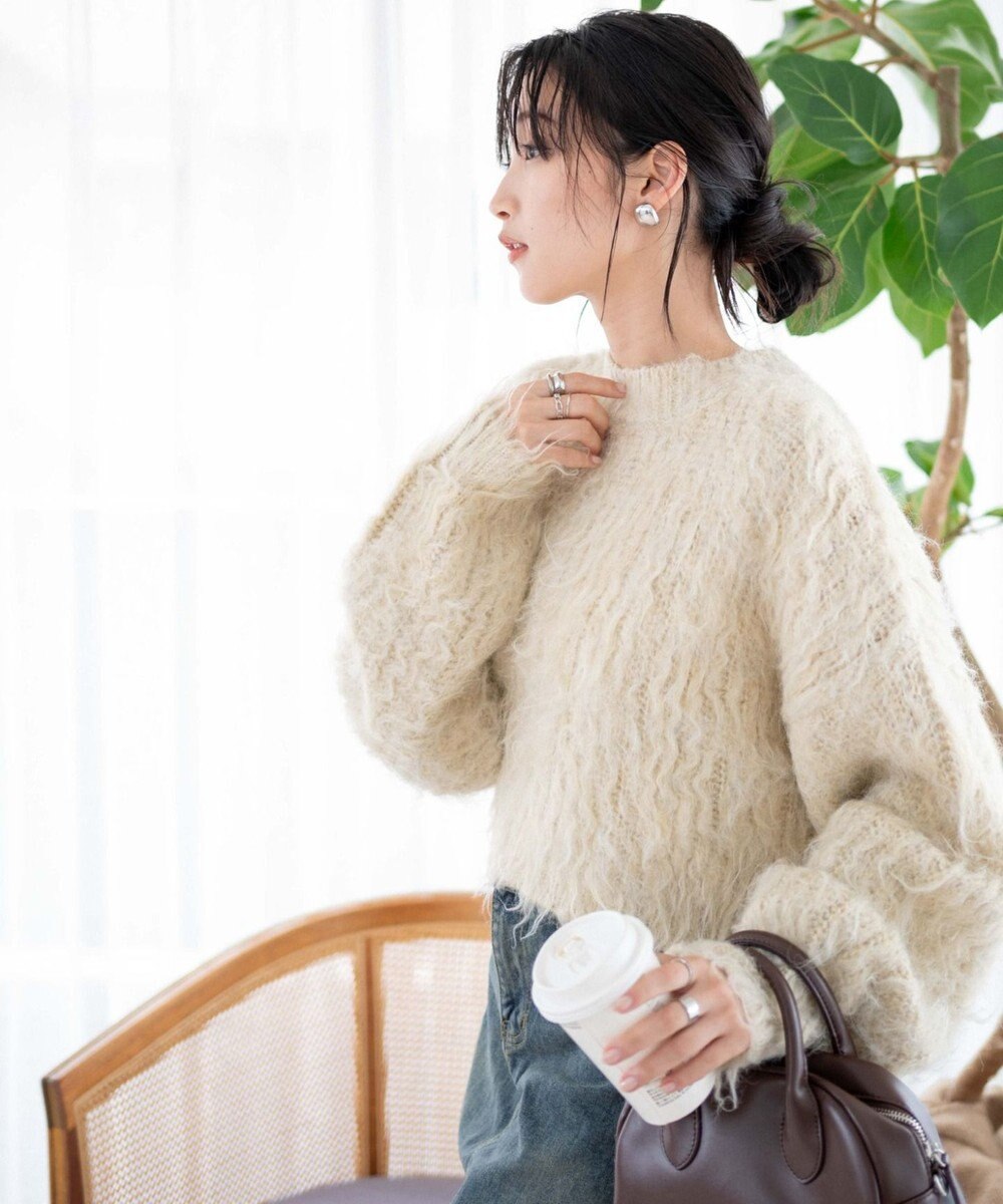 WEGO ブラッシュニットショートプルオーバー 