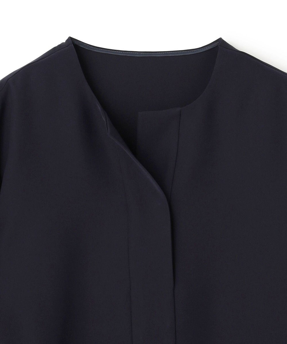 UNFILO 【セットアップ着用可/セレモニー】ドライダブルクロス スキッパーブラウス 