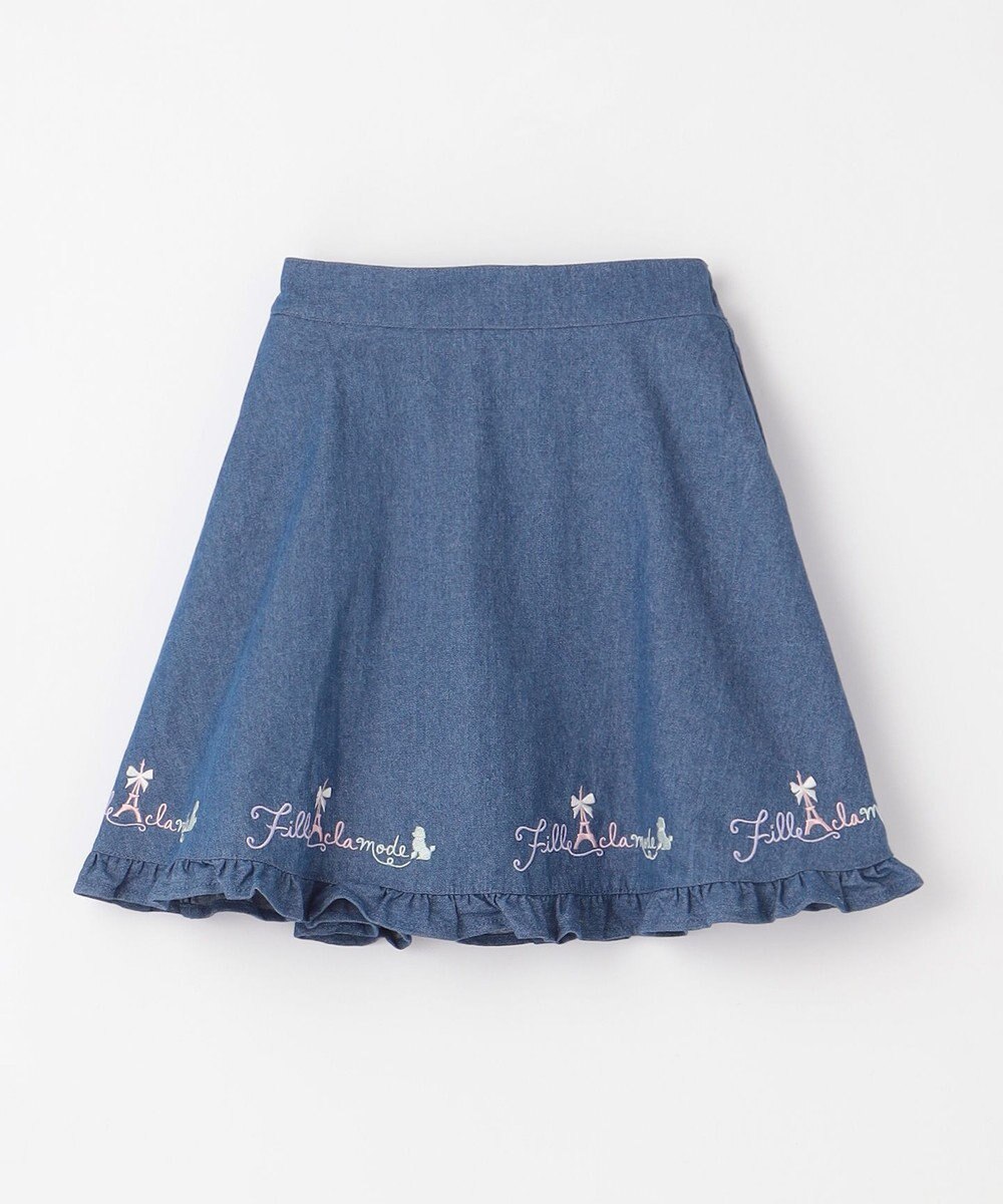 ANY KIDS 裾 ロゴ刺繍 スカパン 