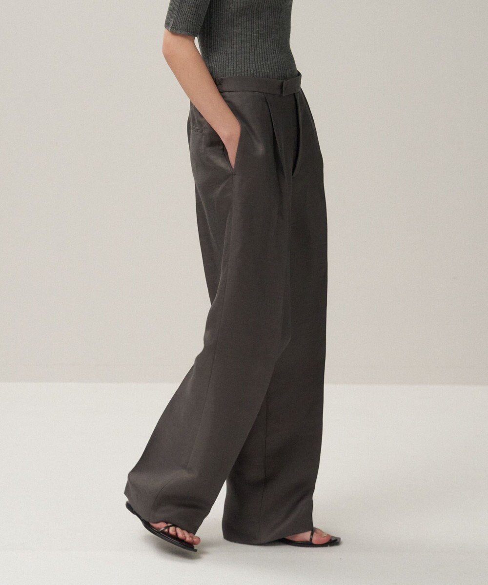 ATON LINEN CUPRA | ストレートパンツ 