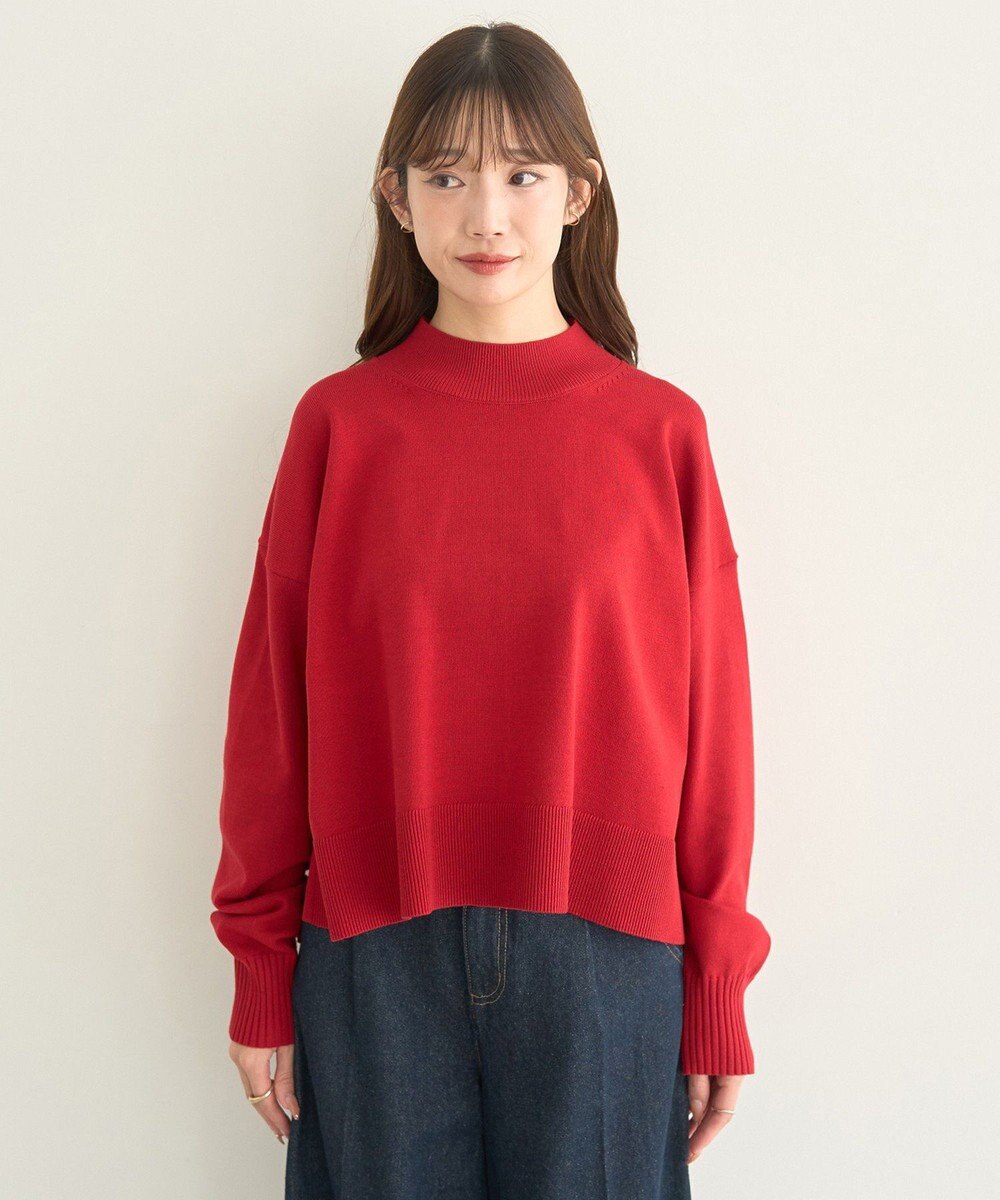 earth music&ecology 【毛玉防止 / 洗濯機洗い可】選べる丈ハイネックニット 