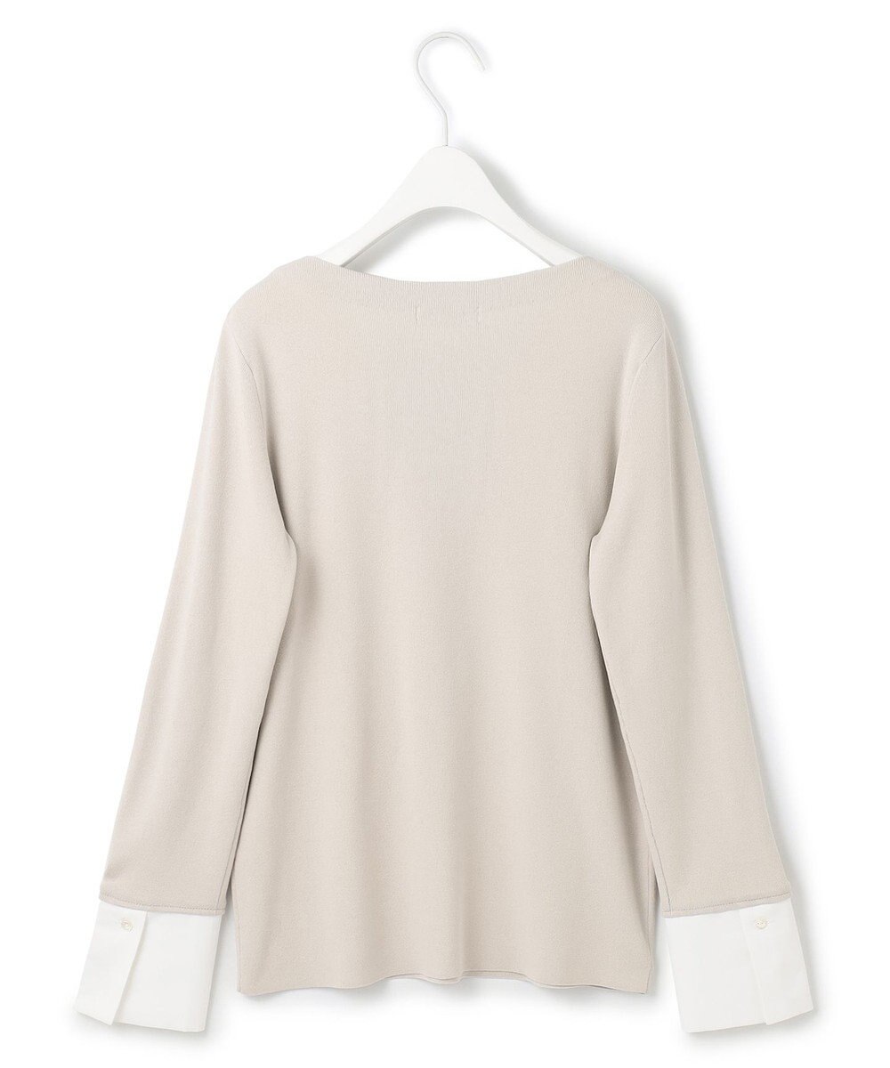 ICB L 【洗える】 クロスコンビ デザインニットプルオーバー 